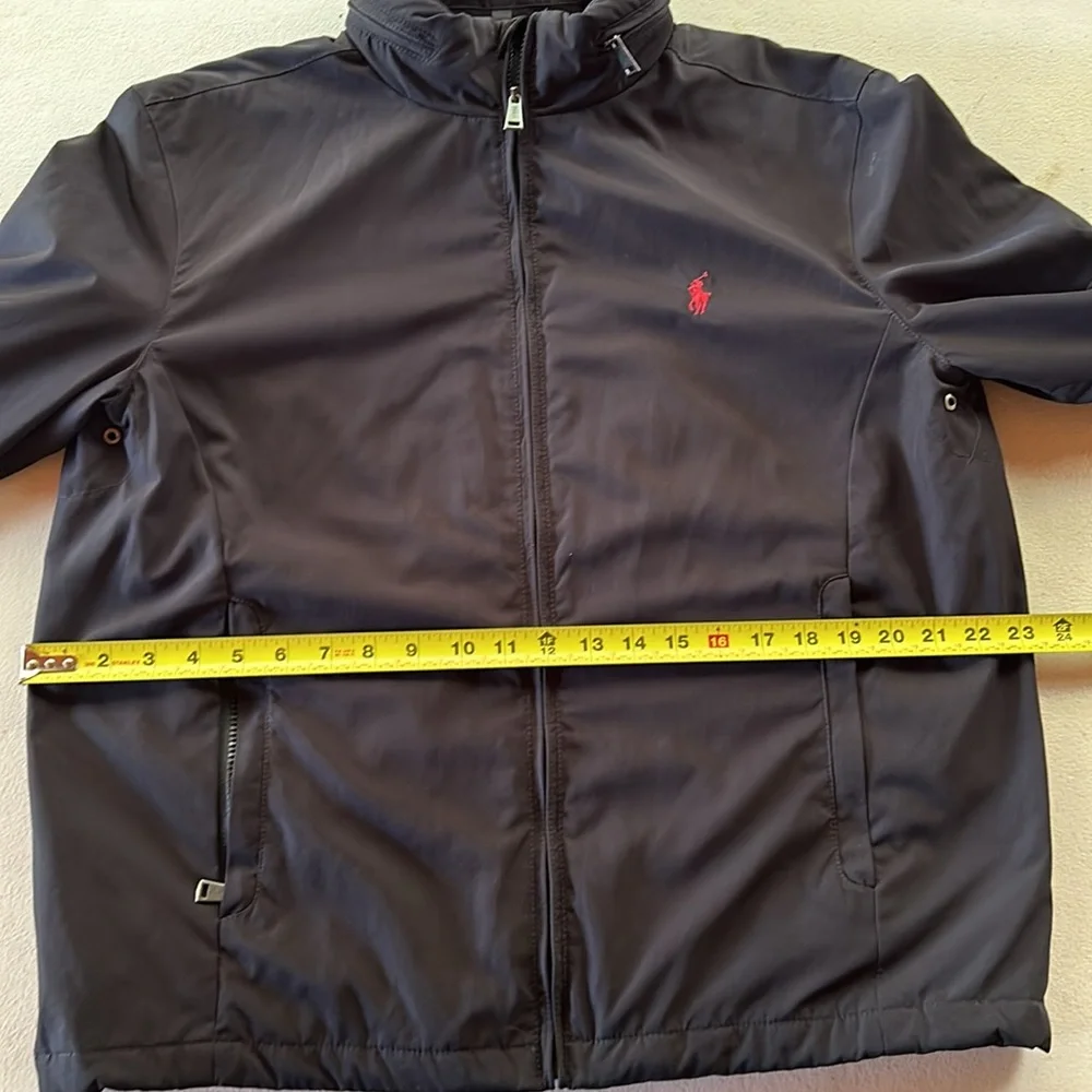 Ralph Lauren Men's Windbreaker/Rain Jacket with Red Logo (M) Navy Blue - Picture 8 of 12